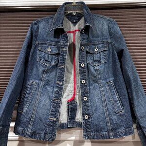 Tommy Hilfiger Women's Darkwash Denim Jean Jacket SZ: L